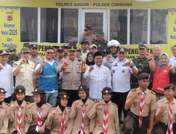 Sinergi Lintas Sektor, Kecamatan Cibinong Gelar Apel Pengamanan Nataru 2025–2026
